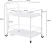 WOHNLING Servierwagen Metall Weiß 79x45x83 cm mit Rollen & Produktbild-Vorschau 3