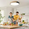 Ikodm LED Deckenleuchte Holz 40cm, 60W Dimmbar Deckenlampe Produktbild-Vorschau 10