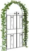 vidaXL Arco da giardino nero 115 x 37 x 226 cm Anteprima dell’immagine prodotto 2