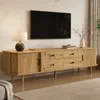 Mesa de TV Merax con 4 cajones y 2 puertas correderas, Vista previa de la imagen del producto 3