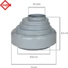 INEFA Verbindungsstück Fallrohr zu Abfluss, PVC DN50 / 50mm Produktbild-Vorschau 2