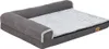 A dog bed with a gray exterior and a white fluffy interior, shown from a slightly elevated side angle. Náhľad obrázku produktu