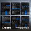 AREBOS 6-tlg. Werkzeugwand 235,2×59,5 cm | Metall Lochwand Produktbild-Vorschau 4
