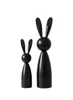 2tlg. Hase LOTIS schwarz aus Holz Holzhase moderne Produktbild-Vorschau 5