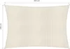 Lumaland Sonnensegel Rechteck 2 x 3 m UV Sonnenschutz HDPE Produktbild-Vorschau 4