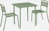 sweeek - Gartentisch mit 2 Stühlen aus Stahl - Grün Produktbild-Vorschau 1