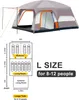 namiot – 4–12 osób – 430 x 305 x 200 cm – beżowy Podgląd zdjęcia produktu 8