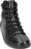 A black leather lace-up boot is shown against a white background. Produktbild-Vorschau