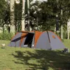 vidaXL Kuppel-Familienzelt 8 Personen Grau und Orange Produktbild-Vorschau 3