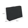 A dark gray cushion with dimensions indicated by lines and text. Produktbild-Vorschau