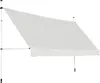 A white awning supported by metal poles against a white background. Anteprima dell’immagine prodotto