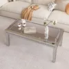 Vrygle Table Basse en Verre 120 × 60 × 45 cm Table de Salon Voir les images du produit 8
