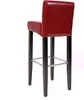2er-Set Barhocker Barstuhl N25, Leder, 102x44x37 cm  rot Produktbild-Vorschau 7