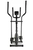 A front view of a black and gray elliptical machine with green accents, set against a white background. Produktbild-Vorschau