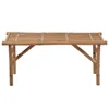 vidaXL Banc de jardin pliable avec support 118 cm bambou Voir les images du produit 2