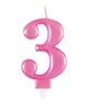 Auswahl Zahlenkerze Pink Metallic Zahl 0-9 Produktbild-Vorschau 1