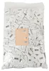 A large clear plastic bag filled with many individually wrapped items, with a small orange leaflet in the center. Náhľad obrázku produktu
