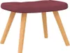 Hochwertig Schaukelstuhl mit Hocker Stoff Weinrot 327630 Produktbild-Vorschau 7
