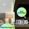 Moderne digitale 3D LED-Tisch- & Wanduhr mit Wecker, Produktbild-Vorschau 4