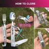 Campingbestekset - 6-delige campingbestekset - Productafbeelding-voorbeeld 3