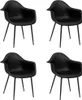 vidaXL Esszimmerstühle 4 Stk. Schwarz PP Produktbild-Vorschau 4