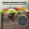Outsunny Hochbeet mit verstellbaren Füßen PE-Rattan Produktbild-Vorschau 7