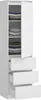 BDW, armadio con 3 cassetti, 50×180,5×40 cm, bianco Anteprima dell’immagine prodotto 5