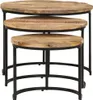 Set tavoli 3 pezzi. Legno di mango grezzo Anteprima dell’immagine prodotto 1