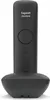A black Gigaset cordless phone and its charging base are shown against a white background. Podgląd zdjęcia produktu