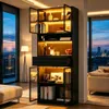 Merax Vitrine 2er mit LED-Beleuchtung per App, Produktbild-Vorschau 3