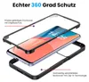 An exploded view of a phone case and a smartphone. Produktbild-Vorschau