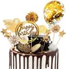 Goldene Geburtstagstorte Deko Cake Topper Feuerwerk Sterne Produktbild-Vorschau 1