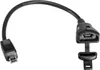 A black USB cable adapter with a micro USB connector on one end and a USB-A female port on the other, with a protective cap. Voir les images du produit