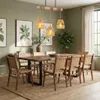 Holz Pendelleuchte 3-flammig Rattan, Boho Hängelampe für Produktbild-Vorschau 5