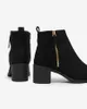 Royalfashion Schwarze Damenstiefel aus Öko-Wildleder Produktbild-Vorschau 6