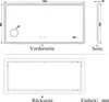 AICA LED Badspiegel 160x80cm mit Uhr Bluetooth Beschlagfrei Produktbild-Vorschau 7