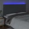 LED Kopfteil Dunkelgrau 160x5x118/128 cm Stoff Produktbild-Vorschau 3