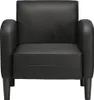 A black armchair is shown from the front against a white background. Anteprima dell’immagine prodotto