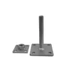 A product shot of two metal post bases with a threaded rod and a nut. Produktbild-Vorschau