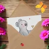 Mr. & Mrs. Panda Grußkarte Gastwirtin Herz - Weiß - Produktbild-Vorschau 3