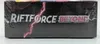 The image shows the side of a shrink-wrapped product box with the title "RIFTFORCE BEYOND" printed on it. Produktbild-Vorschau