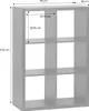sweeek - Bücherregal Holzoptik 2 Ebenen 6 Stauräume - Produktbild-Vorschau 2