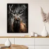 MuchoWow® - Leinwandbilder - Hirsch - Schwarz - Tier - Produktbild-Vorschau 6