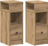 Two identical wooden nightstands are shown side-by-side against a white background. Produktbild-Vorschau