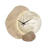 Moderne digitale Wanduhr  Nordisches Design Leise– Goldglas Produktbild-Vorschau 1