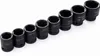 A set of black socket wrenches arranged diagonally on a white background. Náhled obrázku produktu