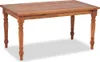 A wooden table with four legs is shown from a slightly elevated side angle. Náhled obrázku produktu
