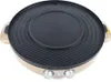 A top-down view of a multi-functional electric hot pot and grill. Voir les images du produit