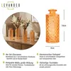 4er Set Vase Orange H14cm Glas Blumenvase Tischdeko Produktbild-Vorschau 2