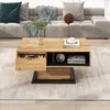 Fortuna Lai Table basse en bois veiné, avec 1 tiroir et Voir les images du produit 3